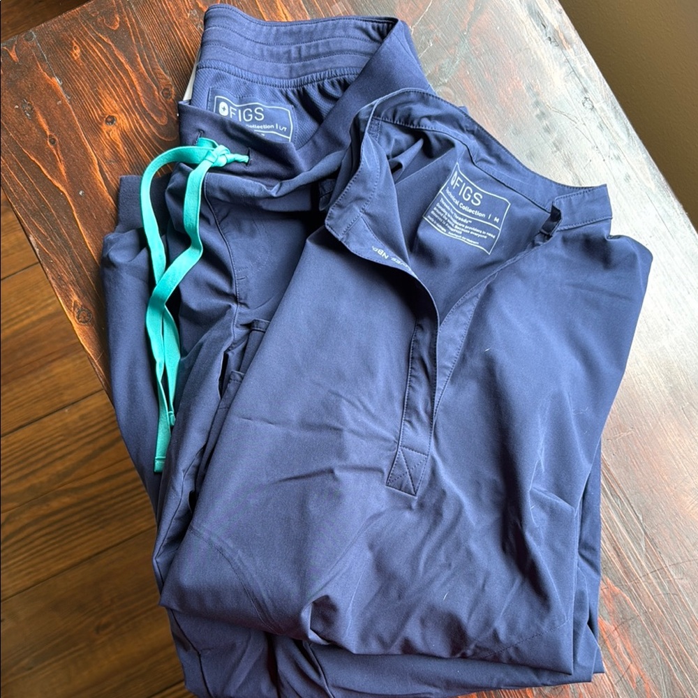 Figs Blue Joggers with Athletic Performance Fabric